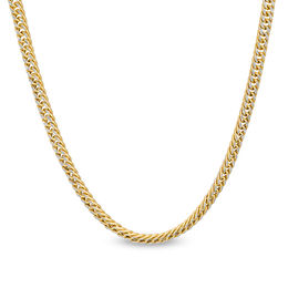 Made in Italy Men's 3.0mm Diamond-Cut Cuban Curb Chain Necklace in 10K Two-Tone Gold - 20&quot;