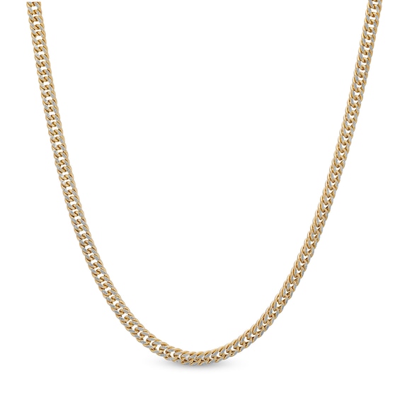 Made in Italy 3.0mm Diamond-Cut Cuban Curb Chain Necklace in 10K Two-Tone Gold - 20"