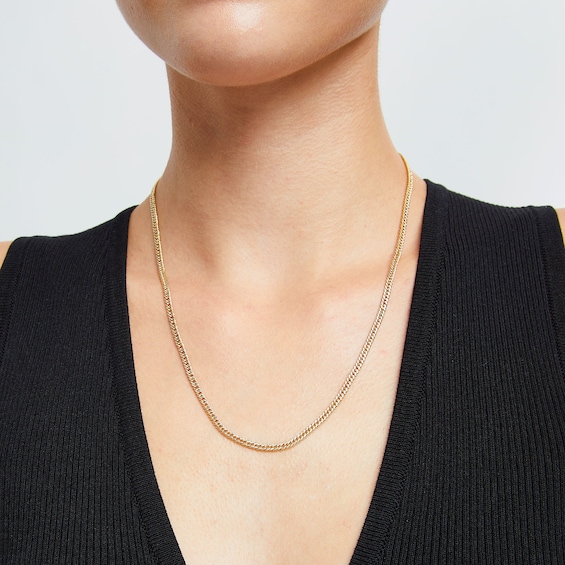 Made in Italy 3.0mm Diamond-Cut Cuban Curb Chain Necklace in 10K Two-Tone Gold - 20"