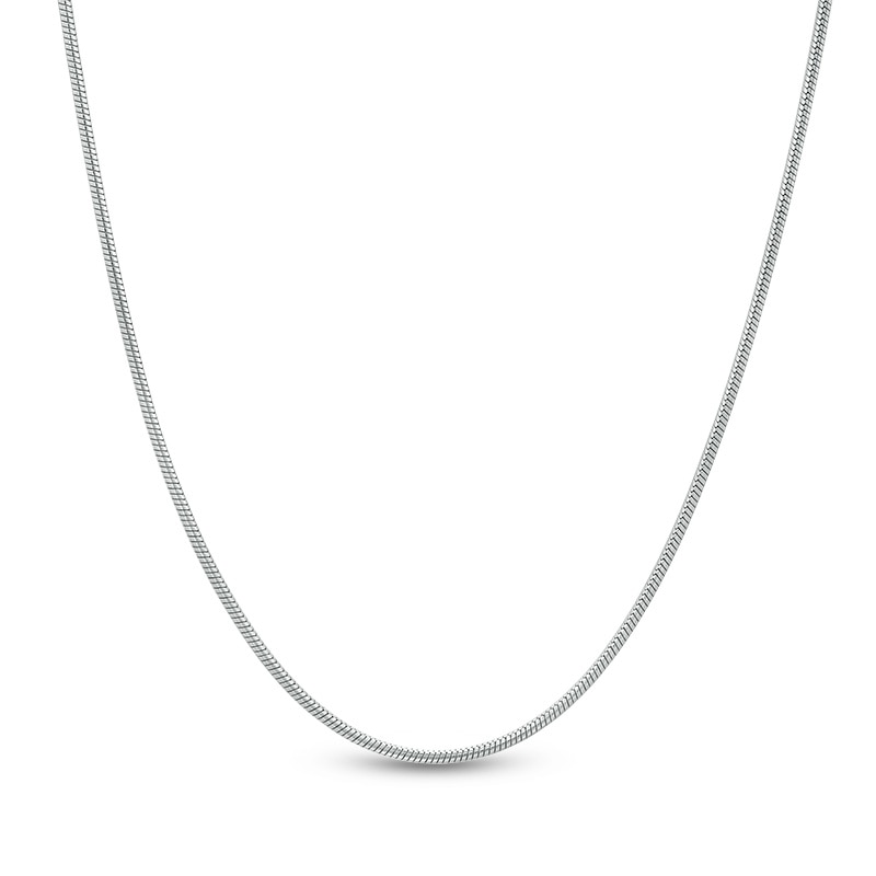 Made in Italy Ladies' 022 gauge Adjustable Snake Chain Necklace in Sterling Silver - 22"