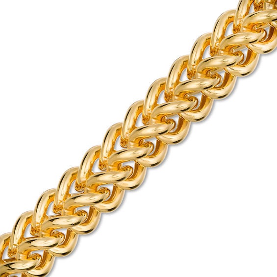 Made in Italy 8.2mm Double Curb Chain Bracelet in 10K Gold - 9"