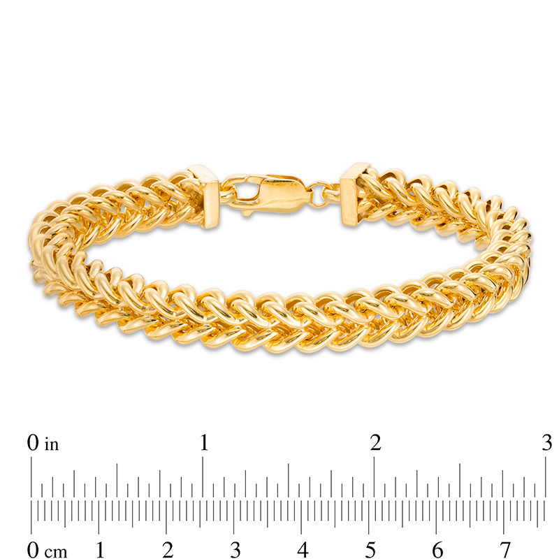 Main Image 3 of Made in Italy 8.2mm Double Curb Chain Bracelet in 10K Gold - 9"