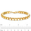 Thumbnail Image 4 of Made in Italy Men's 7.1mm Box Chain Bracelet in 10K Gold - 9"