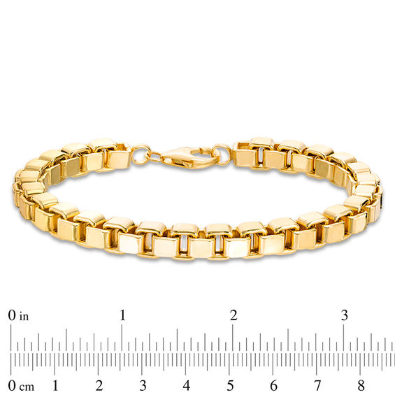Made in Italy Men's 7.1mm Box Chain Bracelet in 10K Gold - 9"
