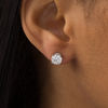 Thumbnail Image 2 of 2 CT. T.W. Certified Diamond Solitaire Stud Earrings in 14K White Gold (I/I1)