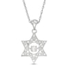 Thumbnail Image 0 of 0.18 CT. T.W. Diamond Star of David Pendant in 10K White Gold