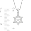 Thumbnail Image 1 of 0.18 CT. T.W. Diamond Star of David Pendant in 10K White Gold