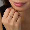 Thumbnail Image 1 of Diamond Accent Solitaire Heart Promise Ring in Sterling Silver