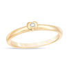 Thumbnail Image 0 of Diamond Accent Solitaire Heart Promise Ring in Sterling Silver with 14K Gold Plate