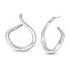 Thumbnail Image 1 of Made in Italy Swirling Loop Drop Earrings in Sterling Silver