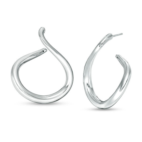 Made in Italy Swirling Loop Drop Earrings in Sterling Silver