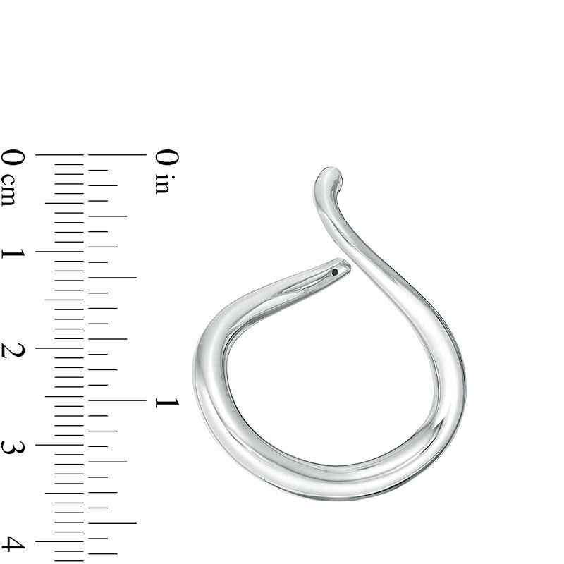 Main Image 3 of Made in Italy Swirling Loop Drop Earrings in Sterling Silver