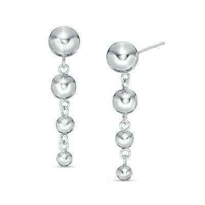 Sterling Silver Bead Drop Earrings Online Sales, UP TO 63% OFF 