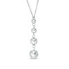 Thumbnail Image 1 of Made in Italy Graduated Bead Drop Pendant in Sterling Silver - 18.5"