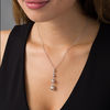 Thumbnail Image 1 of Made in Italy Graduated Bead Drop Pendant in Sterling Silver - 18.5"