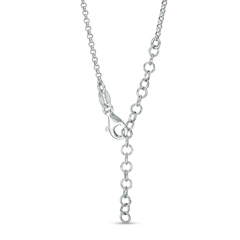 Main Image 3 of Made in Italy Graduated Bead Drop Pendant in Sterling Silver - 18.5"