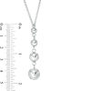 Thumbnail Image 4 of Made in Italy Graduated Bead Drop Pendant in Sterling Silver - 18.5"