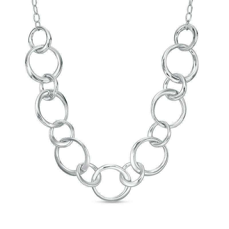 Made in Italy Multi-Circle Link Necklace in Sterling Silver