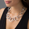 Thumbnail Image 2 of Made in Italy Multi-Circle Link Necklace in Sterling Silver - 18.5"