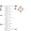 Thumbnail Image 3 of 1/4 CT. T.W. Diamond Solitaire Concave Square Pendant and Stud Earrings Set in 10K Rose Gold
