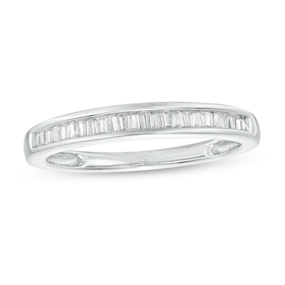 1/6 CT. T.w. Baguette Diamond Anniversary Band in 10K White Gold