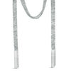 Thumbnail Image 1 of Made in Italy Cable Mesh Chain Tassel Scarf Necklace in Sterling Silver - 42"