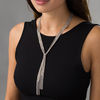Thumbnail Image 2 of Made in Italy Cable Mesh Chain Tassel Scarf Necklace in Sterling Silver - 42"