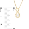 Thumbnail Image 2 of 1/2 CT. T.W. Diamond Solitaire Infinity Pendant and Stud Earrings Set in 10K Gold