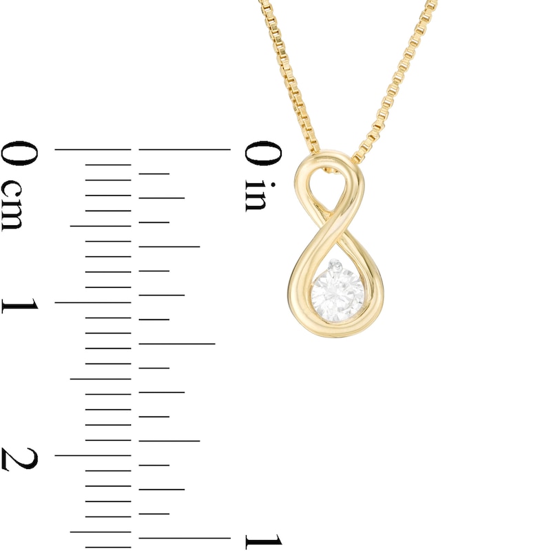 1/2 CT. T.W. Diamond Solitaire Infinity Pendant and Stud Earrings Set in 10K Gold