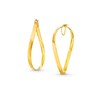 Thumbnail Image 1 of Made in Italy 60.0mm Wavy Hoop Earrings in 14K Gold