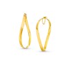 Thumbnail Image 0 of Made in Italy 60.0mm Wavy Hoop Earrings in 14K Gold