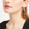 Thumbnail Image 2 of Made in Italy 60.0mm Wavy Hoop Earrings in 14K Gold