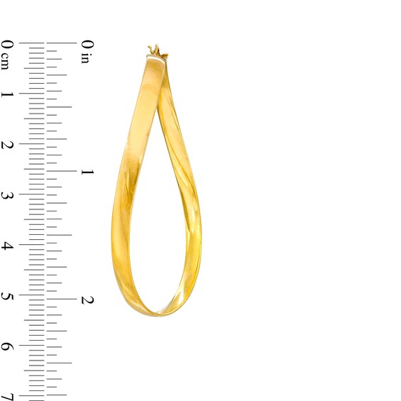 Made in Italy 60.0mm Wavy Hoop Earrings in 14K Gold