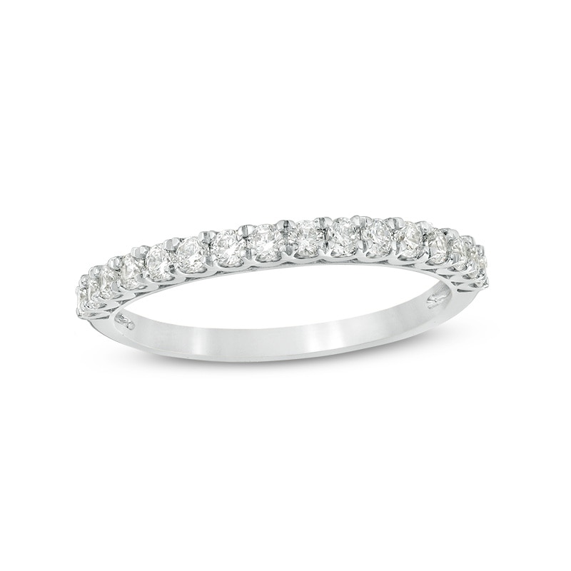 Main Image 1 of 3/8 CT. T.W. Diamond Wedding Band in 10K White Gold