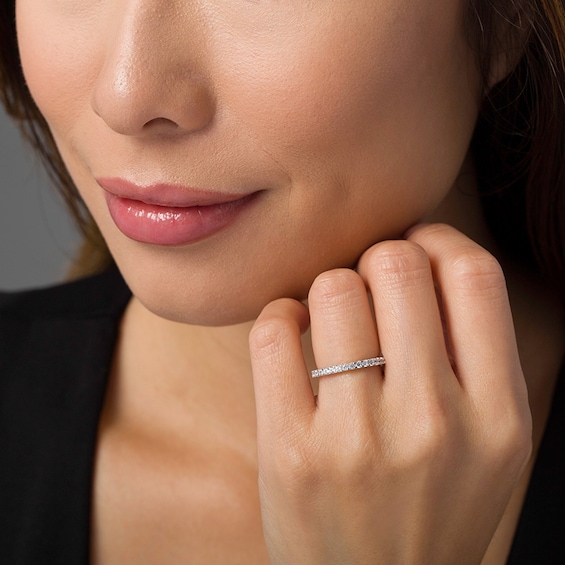 3/8 CT. T.w. Diamond Wedding Band in 10K White Gold