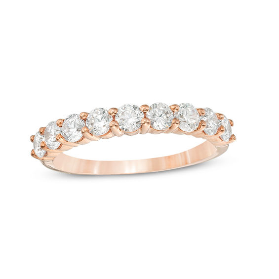 1 CT. T.w. Diamond Nine Stone Anniversary Band in 10K Rose Gold