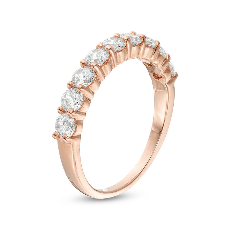 1 CT. T.W. Diamond Nine Stone Anniversary Band in 10K Rose Gold