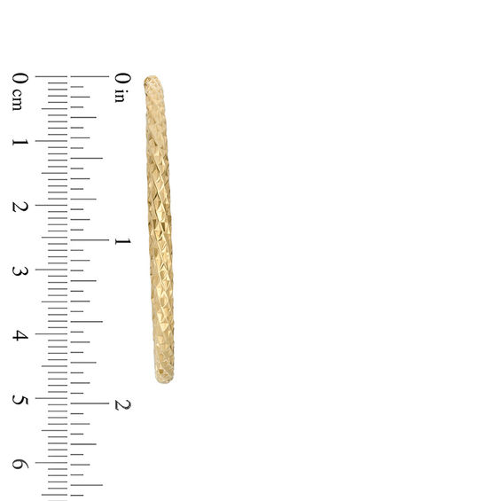 45.0mm Diamond-Cut Spiral Hoop Earrings in 10K Gold