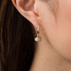 Thumbnail Image 2 of Made in Italy 8.0mm Glitter Enamel Ball Drop Earrings in 14K Gold
