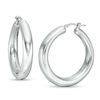 Thumbnail Image 1 of Made in Italy 30.0mm Bold Hoop Earrings in Sterling Silver