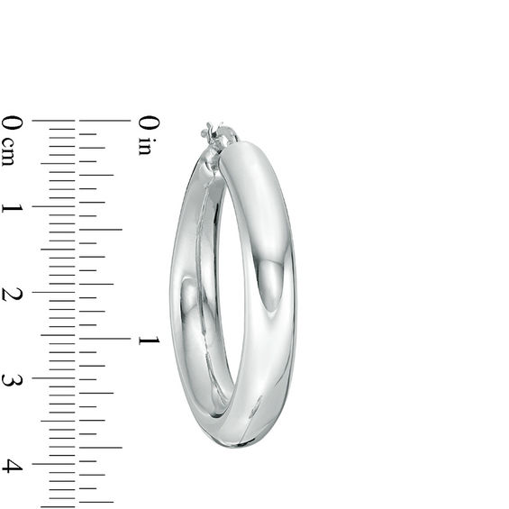 Made in Italy 30.0mm Bold Hoop Earrings in Sterling Silver