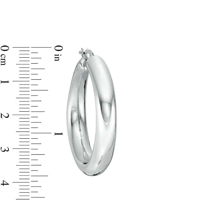 Main Image 3 of Made in Italy 30.0mm Bold Hoop Earrings in Sterling Silver