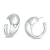 Thumbnail Image 1 of Made in Italy Abstract J-Hoop Earrings in Sterling Silver