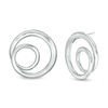 Thumbnail Image 1 of Made in Italy Double Loop Drop Earrings in Sterling Silver
