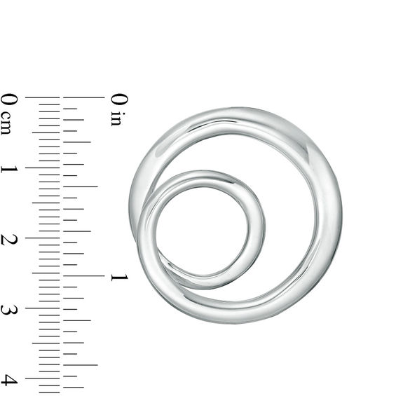 Made in Italy Double Loop Drop Earrings in Sterling Silver