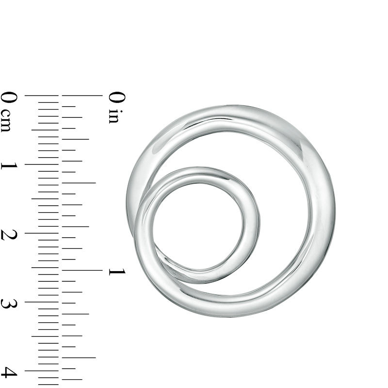 Main Image 3 of Made in Italy Double Loop Drop Earrings in Sterling Silver
