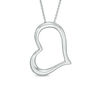 Thumbnail Image 0 of Made in Italy Tilted Heart Pendant in Sterling Silver