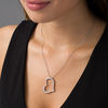 Thumbnail Image 1 of Made in Italy Tilted Heart Pendant in Sterling Silver