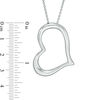 Thumbnail Image 2 of Made in Italy Tilted Heart Pendant in Sterling Silver