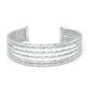 Thumbnail Image 1 of Made in Italy Diamond-Cut Split Multi-Row Cuff in Sterling Silver